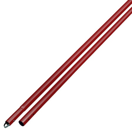 Kraft Tool Kraft Tools 6' Swaged Anodized Aluminum Button Button Handle with 1-3/4" Diameter (Red) CC289SR