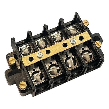 Ideal BarrierTerminalStrip, 60A, 6AWGMax, 600V 89-505
