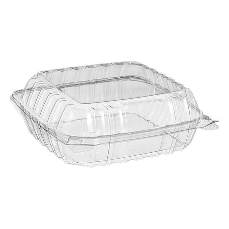 Dart Plastic Hinged Containers, Clear PET90PST1