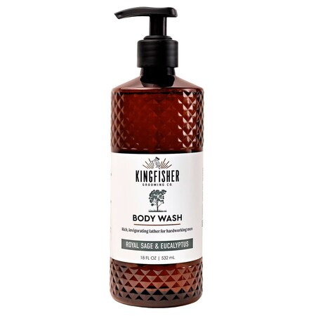 Kingfisher Grooming Co Men's Body Wash -Royal Sage & Eucalyptus, 18 oz ST3247-VM