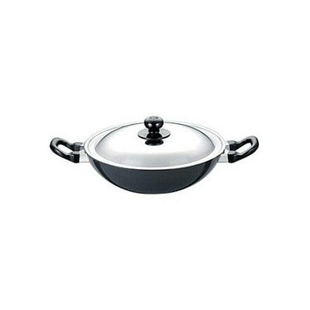 Hawkins Q55 Futura Non-Stick Deep-Fry Pan(Kadhai) with Steel Lid and Round Bottom - 2.5 Litres Q55