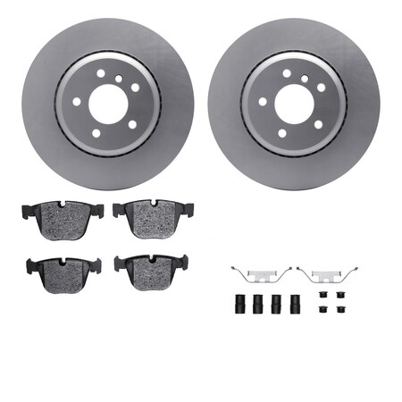 Dynamic Friction Co DFC Rotors with EURO 5000 Ceramic Brake Pads includes Hardware 6612-31243