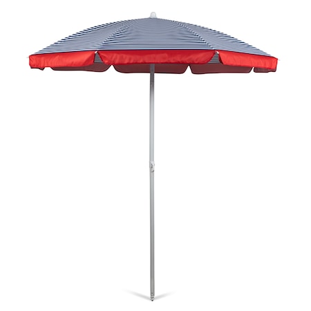Picnic Time Family Of Brands 5.5 Ft. Portable Beach Umbrella, Blue Pinstripe Pattern 822-00-333-000-0