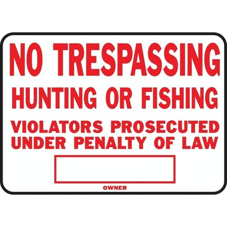 Hy-Ko Sign Legal No Trespassing Alum SS-5