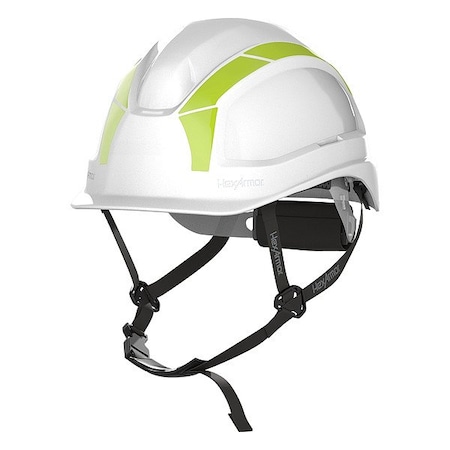 Hexarmor Safety Helmets, HDPE, 6 Point Ratchet, Type 1, Class E, White 16-15001Y