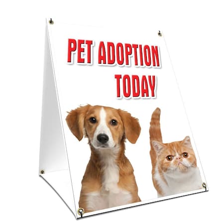 Signmission Pet Adoption Today, 36 Inch x 24 Inch A-frame Yard Sign, Plastic Sign SBC-2436-Pet Adoption Today