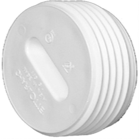 Gizmo Schedule 40 4 in. MPT x 4 in. Dia. Hub PVC Clean-Out Plug GI1679362