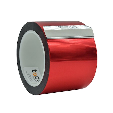 Wod Tape MPFT1 Metalized Polyester Mylar Film Tape Red: 3 in. x 72 yds, 16PK WOD MPFT1-03000-16-72-RED