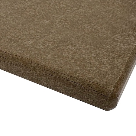 Zoro Select HDPE Bar, Weathered Wood, 1.75 in W SLUMBERWW.750X1.750X72R250
