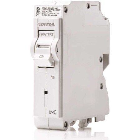Leviton Circuit Breaker, 15A, 1 Pole, 120V AC, 10kA R05-LB115-0SR