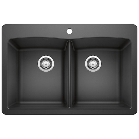 Blanco Diamond Equal Double Dual Deck, Anthracite 440220