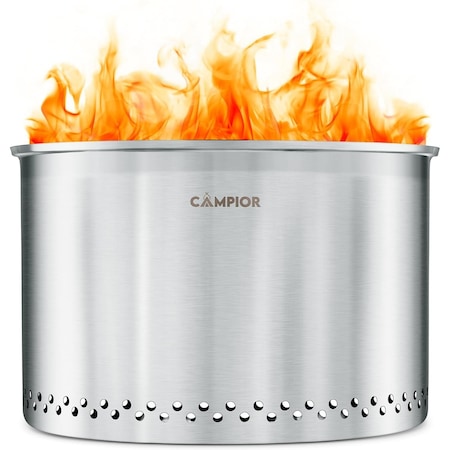 Campior Large Wood Burning Fire Pit Stove-Smokeless Outdoor Stove for Efficient Wood Fires, Camping, Cooking LFSTVG77