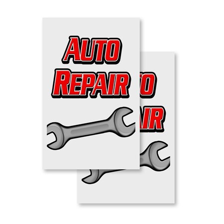 Signmission Auto Repair, Vinyl Decals Only 24 Inch x 36 Inch, Vinyl Decal, 2PK DSB-2436-2PACK-Auto Repair