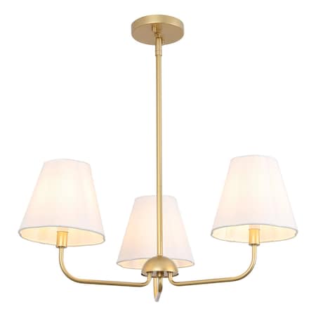 Jonathan Y Pauline 20.5" 3-Light Coastal Contemporary Adjustable Swooping Arm Candle-Style Metal LED Chandelier JYL9556A