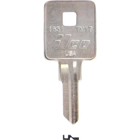 Ilco Trimark Nickel Plated Toolbox Key TM17 / 1651, 10PK IAL00000702