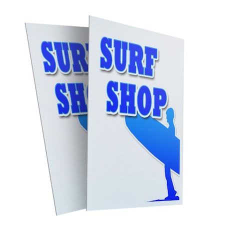 Signmission Surf Shop, Plastic Signs Only 24 Inch x 36 Inch, Corrugated Plastic, 2PK CSB-2436-2PACK-Surf Shop