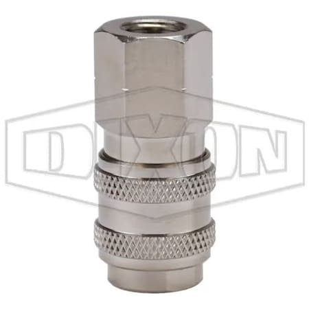 Dixon BR Series Quick Disconnect Pneumatic Coupler, 1/8-27 Nominal, Quick Disconnect Coupler x FNPT, 300 p 1BRF1-B-7