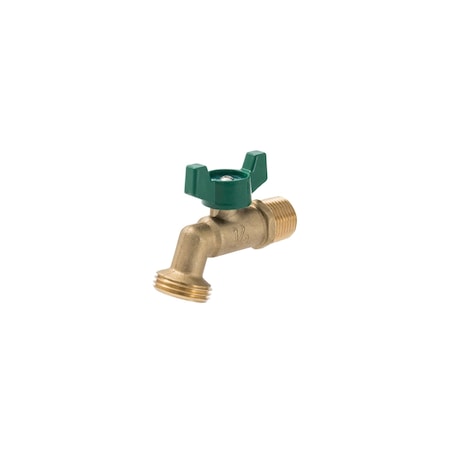 Proline Series Brass 1/2-in MIP x 3/4-in MHT 1/4 Turn Hose Bibb - Lead-Free 103-053NL