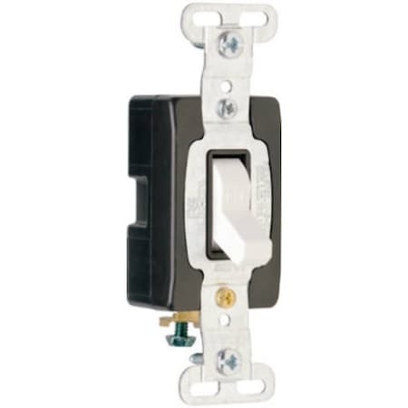 Legrand Switch, Blue/White, 1-Poles, 15 A, 120/277 VAC, Side Wire Terminal CS15AC1WCC8