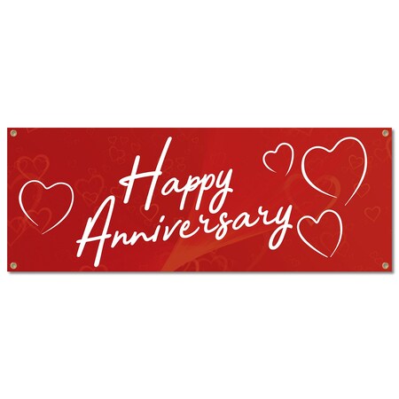Signmission Happy Anniversary, 18 Inch, Banner B-30389