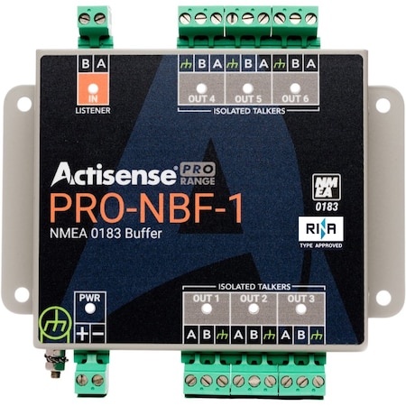 Actisense PRO NMEA Buffer - 1 OPTO Input, 6 ISO-Drive Outputs, Serial Port, Pluggable Screw Terminal PRO-NBF-1