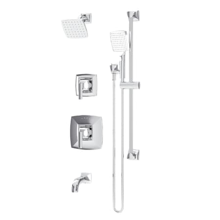 Symmons Oak HydroMersion Double Handle Tub and Shower Trim Kit with Hand Spray (Valve Not Included) 569615TRM