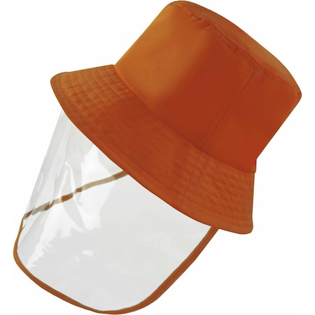 Ironwear Bucket Hat with Removable Transparent Anti-Fog Visor, Orange, Kids 1890-O-KD