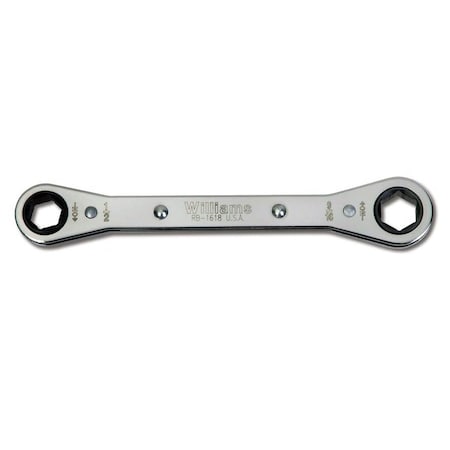 Williams Williams Ratchet Box Wrench, 6 pt., 3/8 x 7/16" JHWRB-1214