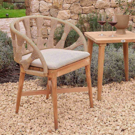 Skyline Design Krabi Dining Armchair with Sunbrella Cushion 24107-RNAT-CUSH