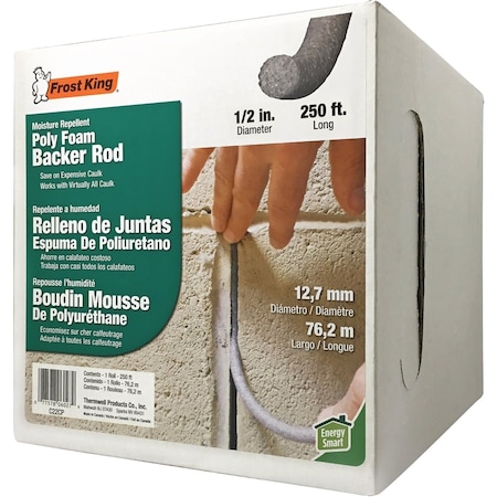 Frost King 1/2'' x 250 Ft. Poly Foam Backer Rod C22CP