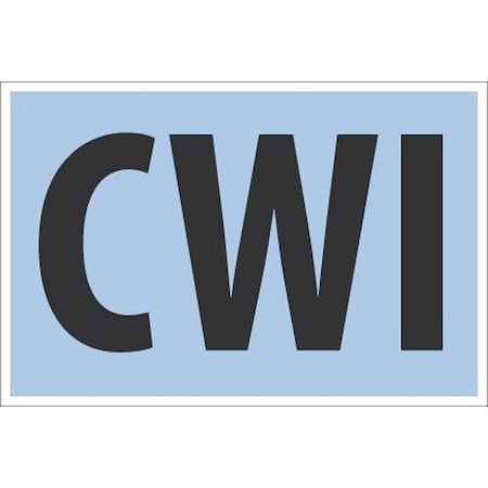 Accuform CWI Label 4x6 BK/BU LARQ862327AB03