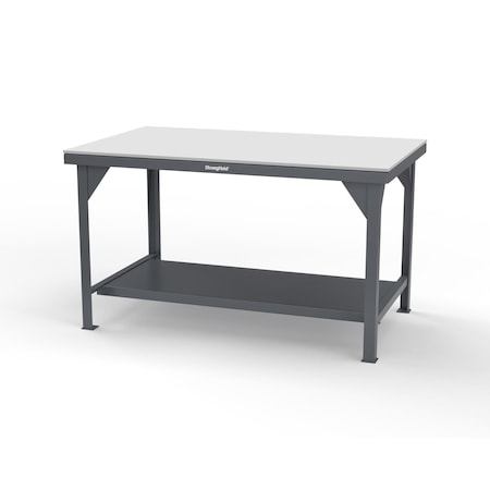 Strong Hold 7 GA Industrial Shop Table with Adjustable Legs T7236-AL