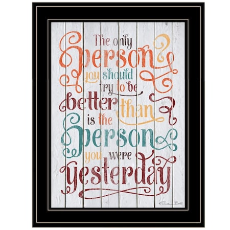 Homeroots The Only Person 3 Black Framed Print Wall Art 416026
