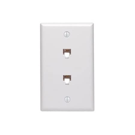 Leviton Telephone Wall Jack, Ivory 40244-I