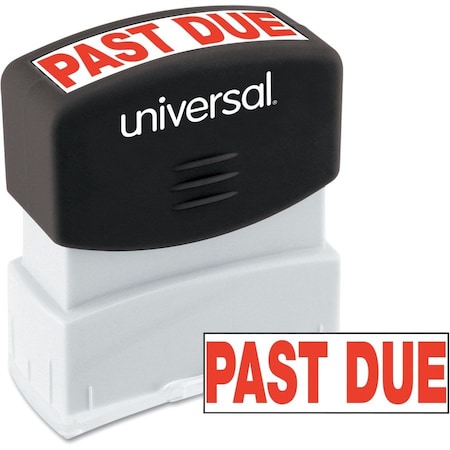 Universal Message Stamp, PAST DUE, Pre-Inked/Re-Inkable, Red UNV10063***