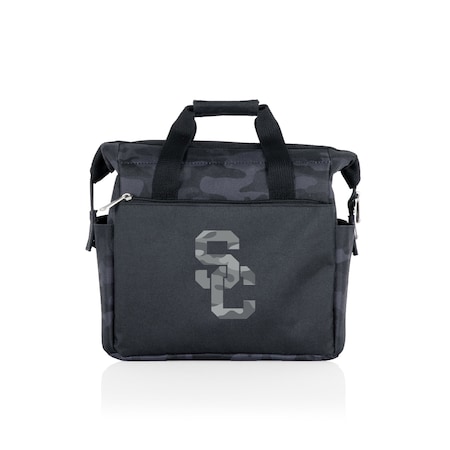 Picnic Time Family Of Brands NCAA USC Trojans On The Go Lunch Bag Cooler - Soft Cooler Lunch Box, Black Camo 510-00-182-094-0