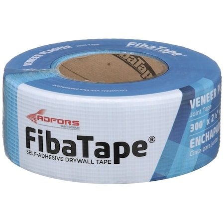 Adfors FibaTape Veneer Plaster Joint Drywall Tape, 300 ft L, 2-3/8 in W, Blue FDW6367-U