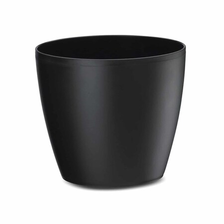 Crescent Garden Eva 18" Round Houseplant Pot - No Drain Hole, Black AZ011894