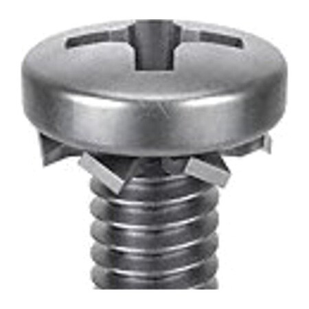M2.5-0.45 x 4 mm Phillips Pan Machine Screw, Passivated 18-8 Stainless Steel, 25 PK