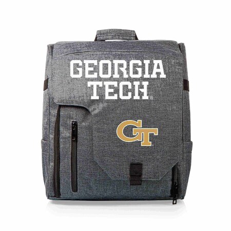 Picnic Time Family Of Brands Georgia Tech Yellow Jackets - Commuter Travel Backpack Cooler, Heathered Gray 651-00-105-194-0