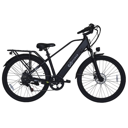 Gopowerbike GoScout Adult Electric Bike 20mph Max Speed and 500W Motor, Black BV26BLK