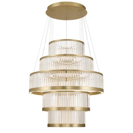 Euf Empra, Chandelier, 5-Light, 47", Gold, Clear Crystal 49350-012