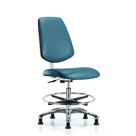 Blue Ridge Ergonomics Vinyl Clean Room Chair BR-CLR-VMBCH-MB-CR-CF-RG-8801