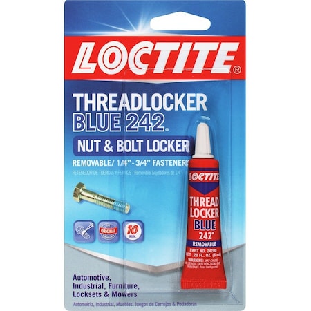 Loctite Threadlocker, Blue 0.2 fl. oz 209728