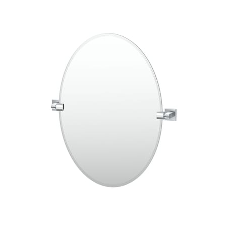 Gatco Mode 24" Frameless Oval Mirror, Chrome 5619