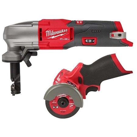Milwaukee Tool M12 FUEL Nibbler + M12 FUEL Cut Off Tool 2476-20, 2522-20