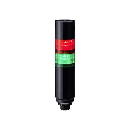 Patlite Signal Tower, 9 1/2 in H, 2 3/8 in dia. LR6-202W5BK-RG