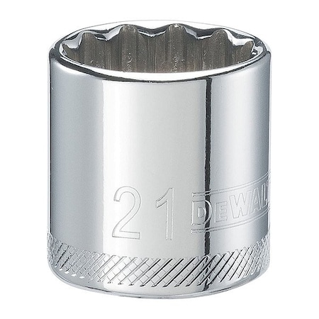 Dewalt Deep Impact Socket, 12 Pt 3/8in, 21 mm, DWMT74186OSP DWMT74186OSP
