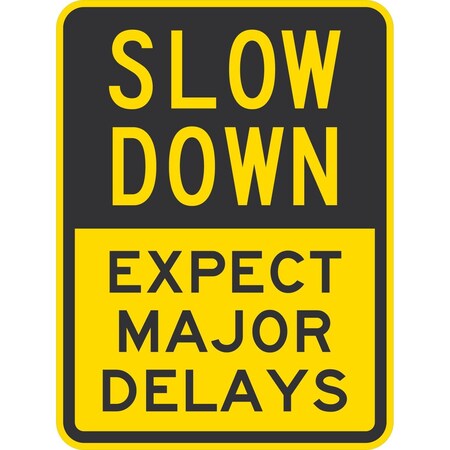Lyle Expect Major Delays, 18x24, Non-Reflective, Yellow G-11199-NA_18x24