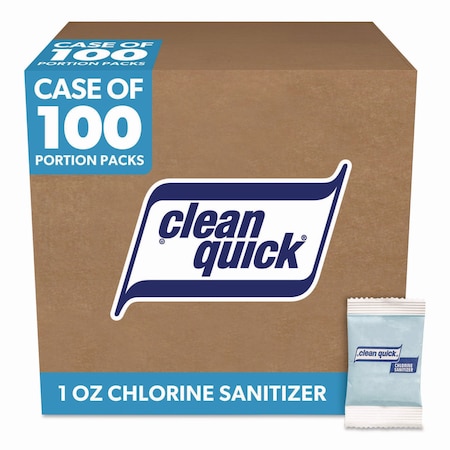 Clean Quick Powdered Chlorine-Based Sanitizer, 1oz Packet, PK100 02584